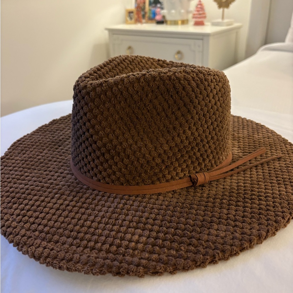 Anthropologie Textured Tan Hat